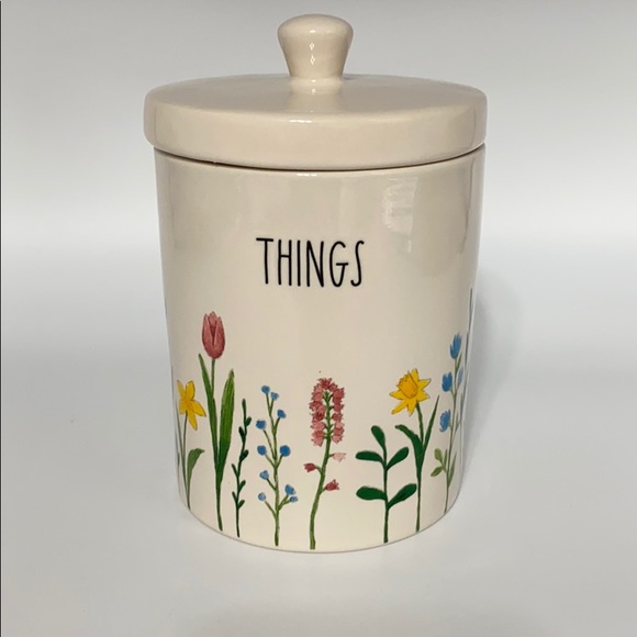 Rae Dunn Other - Rae Dunn “THINGS” Floral  Bath Canister